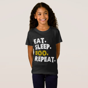 T-Shirt Manger Dormir Bouh Répéter - Drôle Halloween 2022 