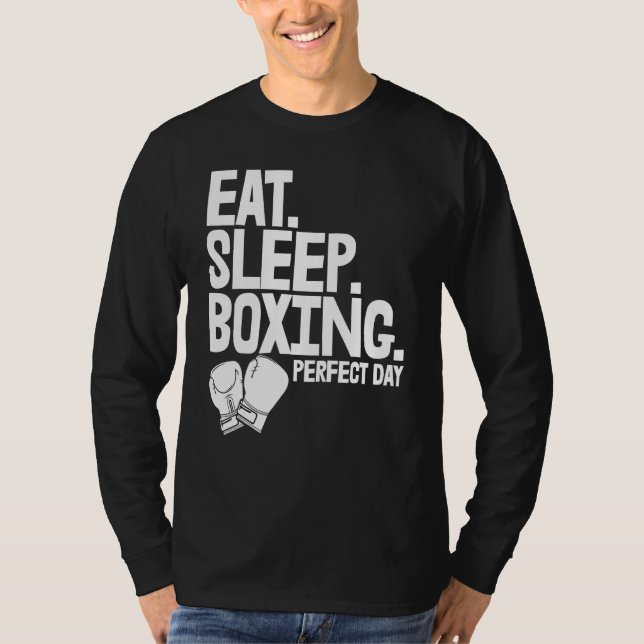 T-shirt Manger Dormir Boxe Parfaite Journée   Femmes Boxe  (Devant)