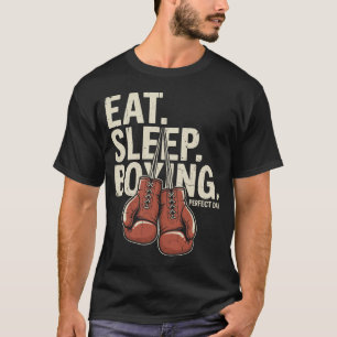 T-shirt Manger Dormir Boxe Parfaite Journée Vintage