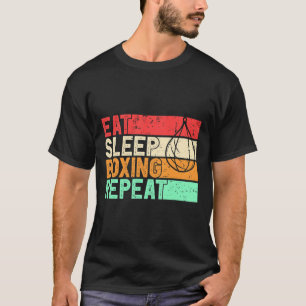 T-shirt Manger Dormir Boxe Répéter Combattant Rétro Mma Ki