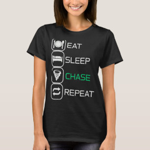 T-shirt Manger dormir Chase Répéter