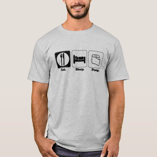 T-shirt manger dormir chier (Devant)