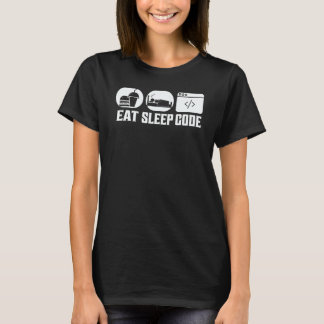 T-shirt Manger Dormir Code Logiciel Codage