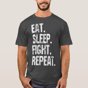 T-shirt Manger Dormir Combat Répéter Disthabilement Drôle