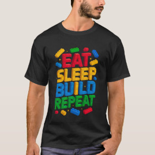 T-shirt MANGER Dormir Construire Répéter Maître Constructe