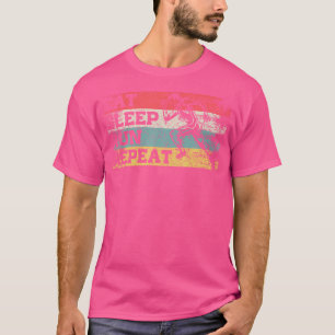 T-shirt Manger Dormir Courir Répéter Drôle Coureur