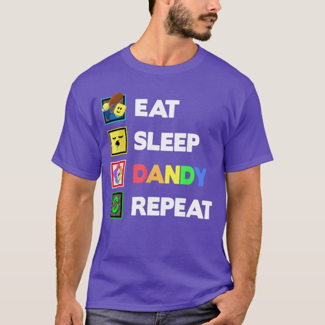 T-shirt Manger Dormir Dandy Répéter Décoration d'anniversa (Devant)