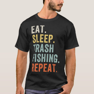 T-shirt Manger Dormir Déchets Pêcher Métal Drôle Détection