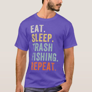 T-shirt Manger Dormir Déchets Pêcher Métal Drôle Détection