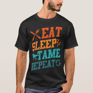 T-shirt Manger Dormir Dompter Répéter Amateurs De Dinosaur
