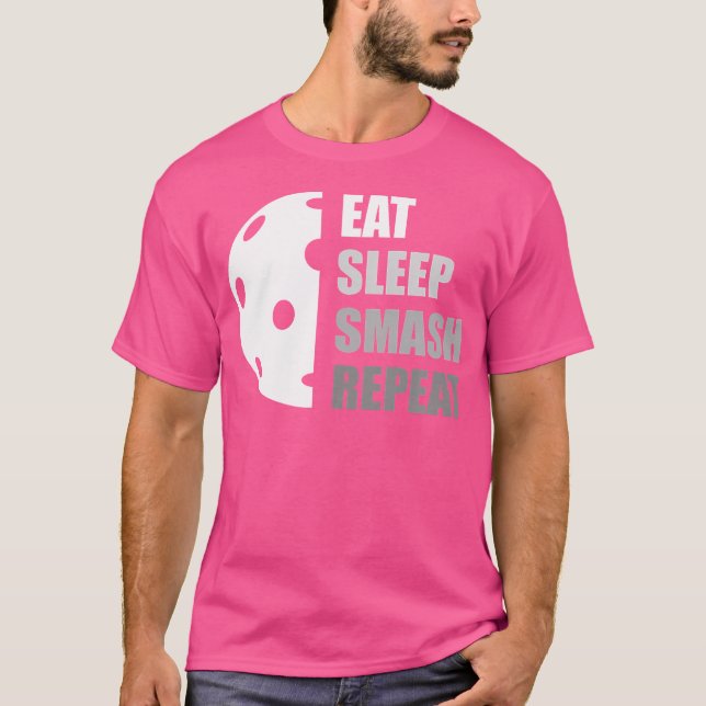 T-shirt Manger Dormir Écraser Répéter Drôle Pickleball (Devant)