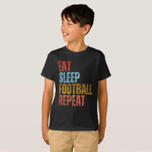 T-SHIRT MANGER DORMIR FOOTBALL RÉPÉTER