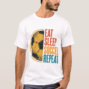 T-shirt Manger Dormir Football Répéter Conception de Maill