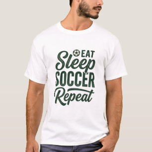 T-shirt Manger Dormir Football Répéter Conception de T-Shi