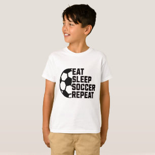 T-shirt Manger Dormir Football Répéter – Sports Minimals