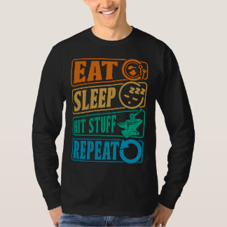 T-shirt Manger Dormir Frapper Des Choses Répéter Enclume D