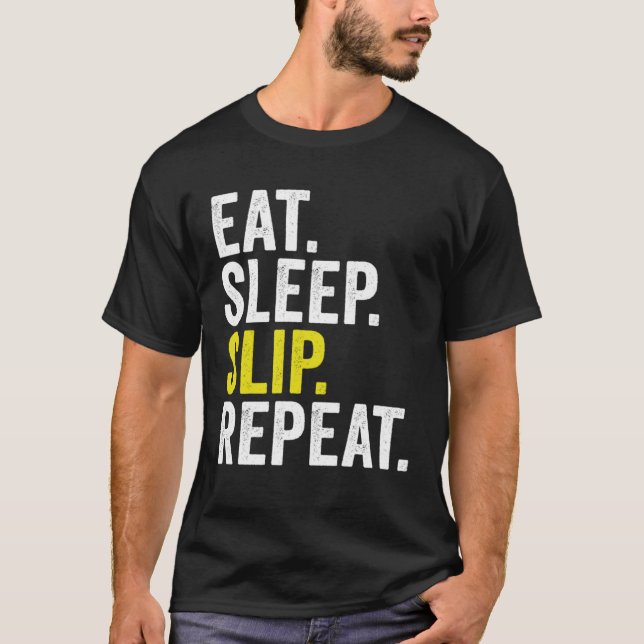T-shirt Manger Dormir Glisser Répéter Cricket (Devant)