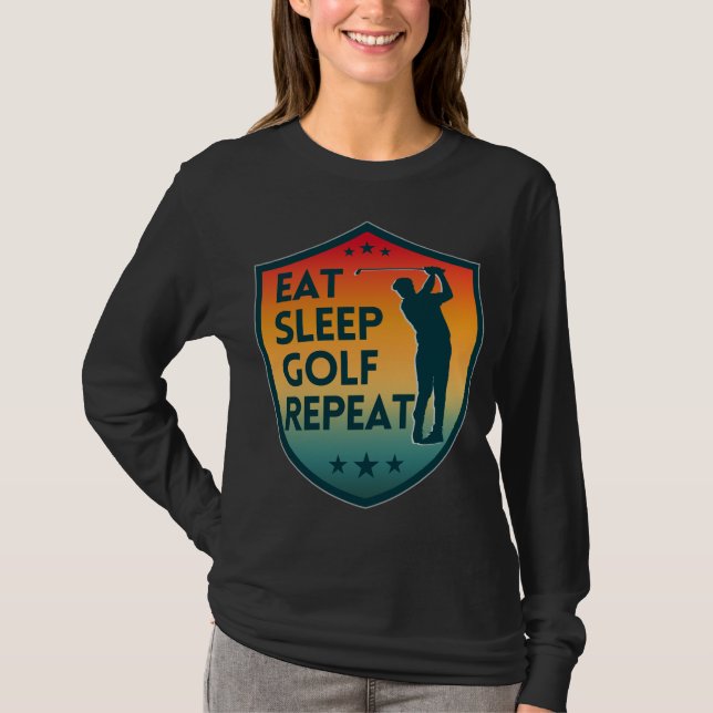 T-SHIRT MANGER DORMIR GOLF RÉPÉTER (Devant)