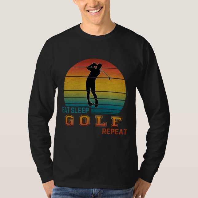 T-shirt Manger Dormir Golf Répéter (Devant)