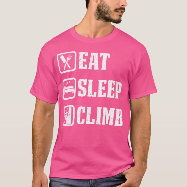 T-shirt Manger Dormir Grimper Escalade Pour Grimpeurs (Devant)