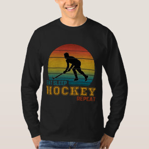 T-shirt Manger Dormir Hockey Répéter