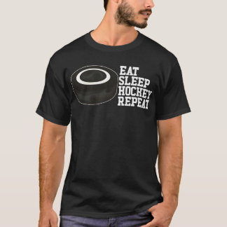 T-shirt Manger Dormir Hockey Répéter Garçons Hockey