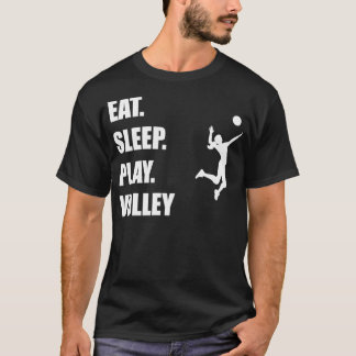 T-shirt manger dormir jeu volley femme 2