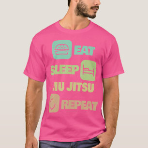 T-shirt Manger Dormir Jiu Jitsu Répéter Jiu Jitsu