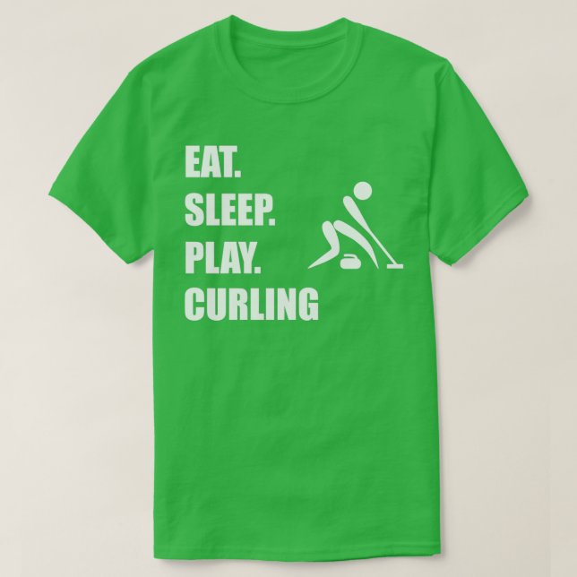 T-shirt manger dormir jouer curling 2 (Design devant)