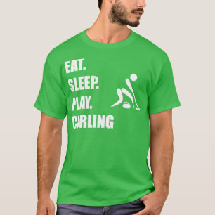 T-shirt manger dormir jouer curling 2