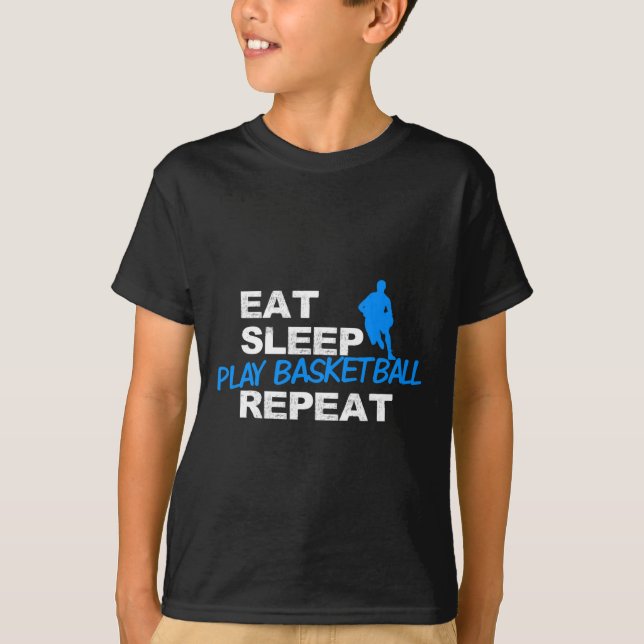 T-shirt Manger Dormir Jouer Sketll Répéter  (Devant)