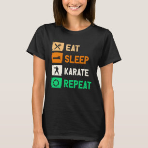 T-shirt Manger Dormir Karaté Répéter Hommes Femmes Judo Ke