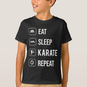 T-shirt Manger Dormir Karaté Répéter - sport - ninja - coo