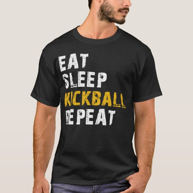 T-shirt manger dormir Kickball (Devant)