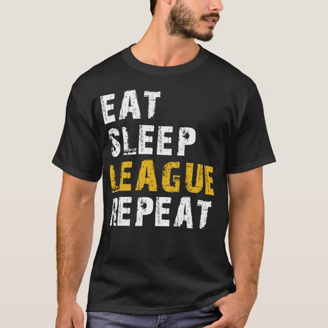 T-shirt manger dormir ligue (Devant)