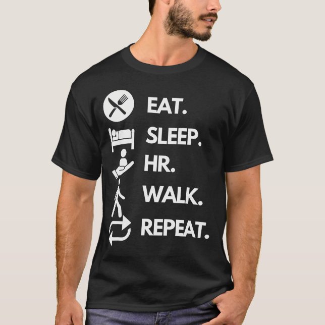 T-shirt Manger-Dormir-Marche-Répéter (Devant)