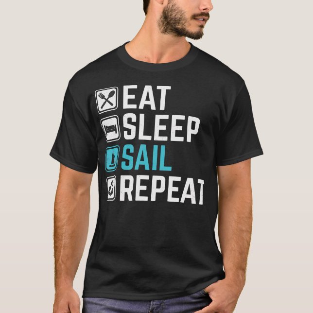T-shirt Manger Dormir Naviguer (Devant)