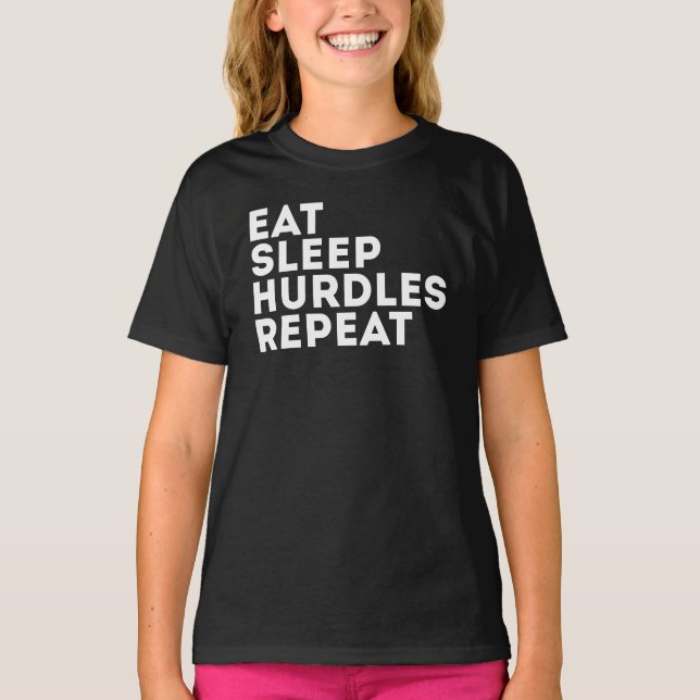 T-shirt Manger Dormir Obstacles Répéter (Devant)