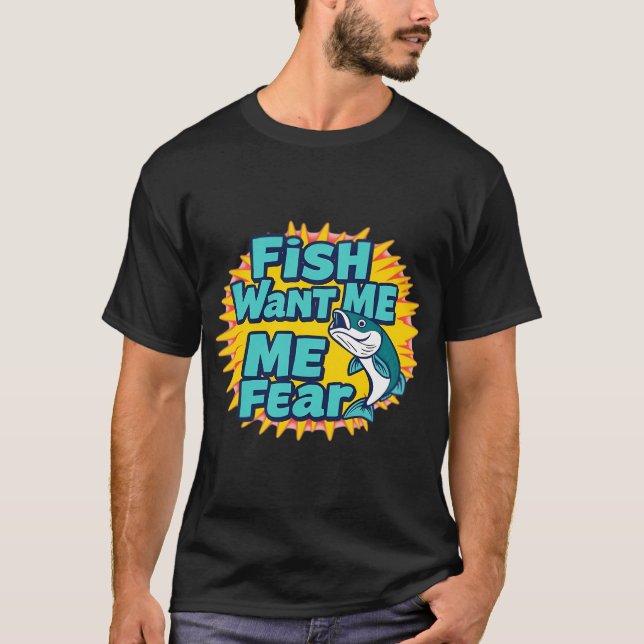 T-shirt Manger Dormir Pêche Répéter (Devant)