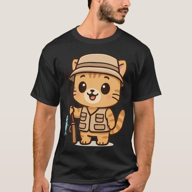 T-shirt manger dormir pêche répéter (Devant)