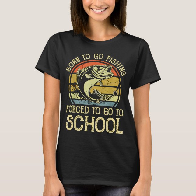 T-shirt Manger. Dormir. Pêcher. Répéter. (Devant)