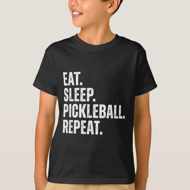 T-shirt Manger dormir pickleball répéter cadeau drôle de j (Devant)