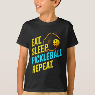 T-shirt Manger dormir pickleball répéter - drôles de joueu