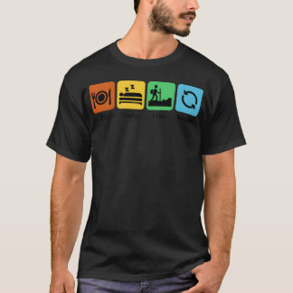 T-shirt Manger Dormir Randonnée Répéter Amoureux de la ran