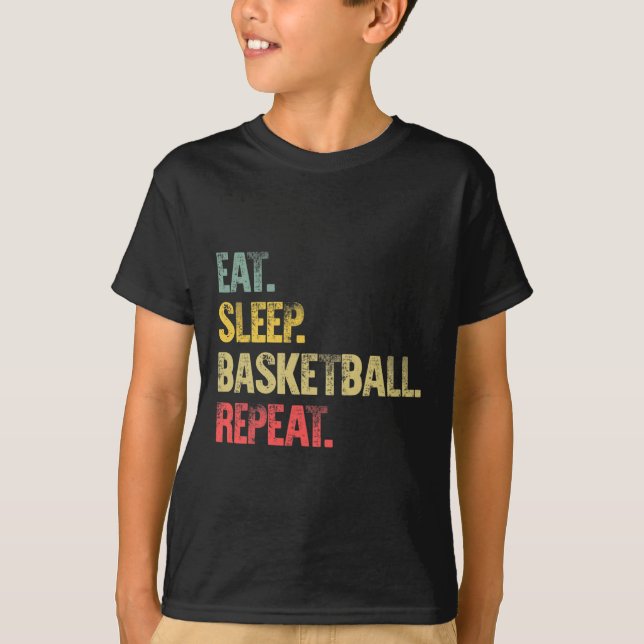 T-shirt Manger Dormir Répéter Cadeau Chemise Manger Dormir (Devant)