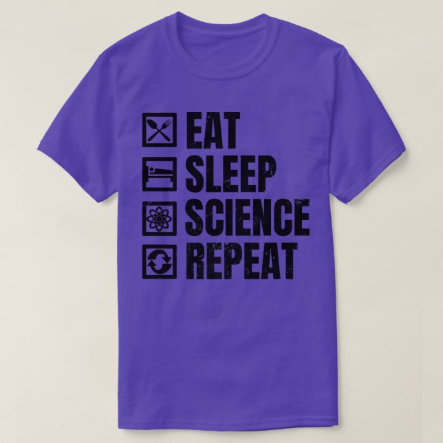 T-shirt Manger Dormir Répétition Conception ADN Science Pr (Design devant)