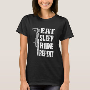T-shirt Manger Dormir Rouler Répéter Citation Drôle de Con