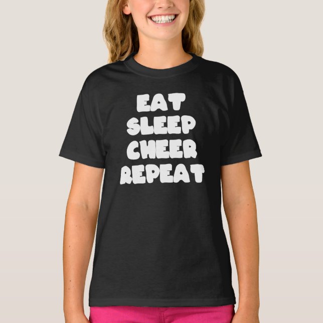 T-shirt Manger Dormir Se réjouir Répéter (Devant)