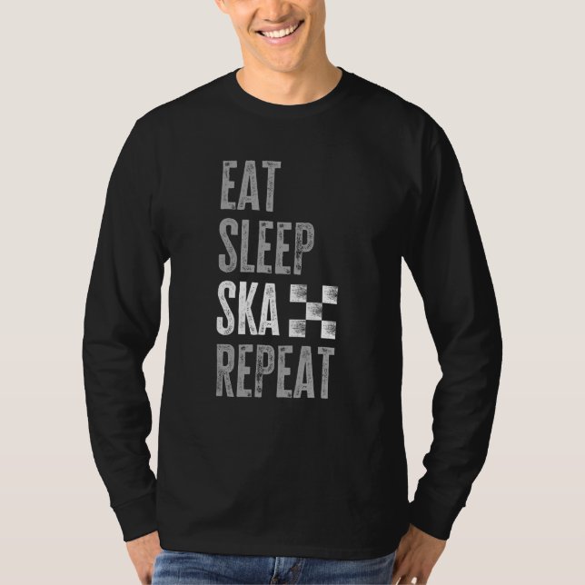 T-shirt Manger Dormir Ska Répéter 2 Tons (Devant)