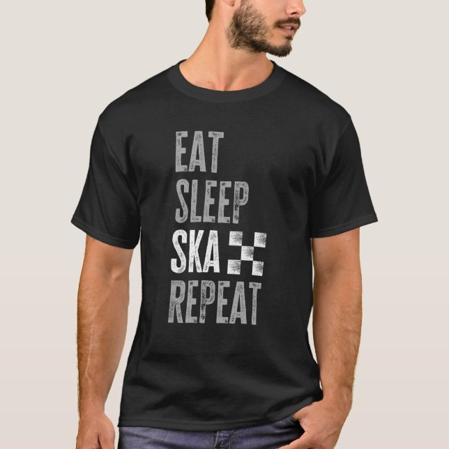 T-shirt Manger Dormir Ska Répéter 2 Tons (Devant)
